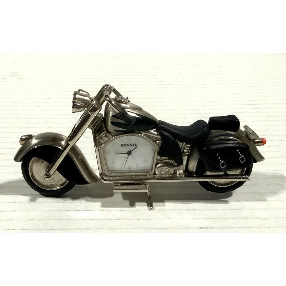 FOSSIL Limited Edition‎ Harley Davidson Chopper Motorcycle Display Clock + TIMEX